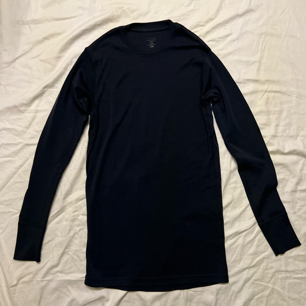 Woolx Men’s merino black base layer medium